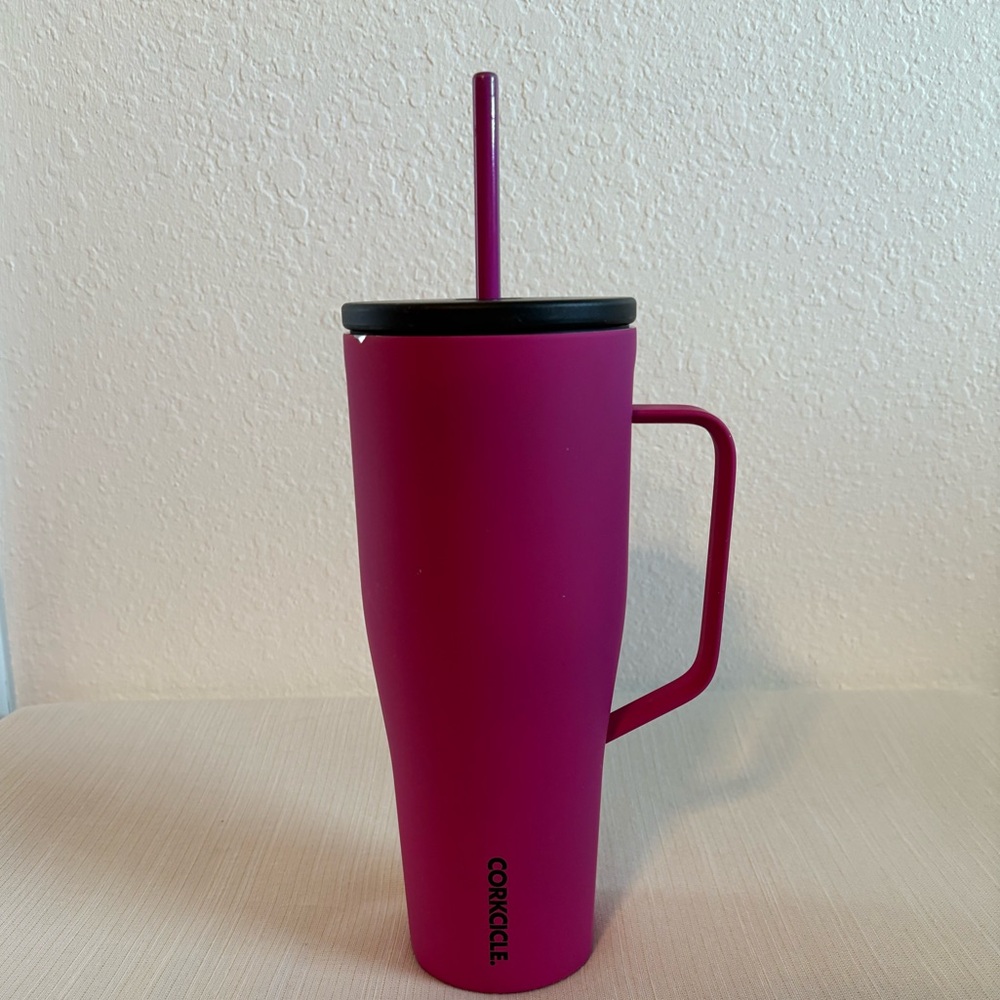 Corkcicle Pink‎ Tumbler with Handle